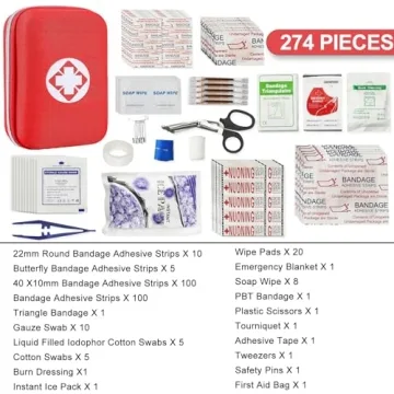 First Aid Kit Home 274PCS Emergency Supplies for Adventures