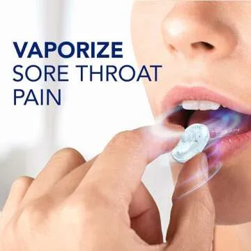 Vicks VapoCool Severe Medicated Sore Throat Drops, Max Strength Menthol, Soothes Sore Throat Pain, Winterfrost Flavor, 45ct