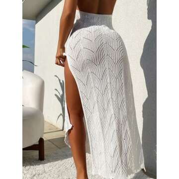 GORGLITTER Women's Sexy Split Tie Back Cover Up Dress