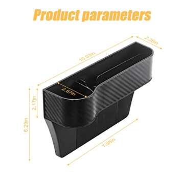 2 Packs Car Seat Gap Filler Organizer, Multifunctional Seat Gap Storage Box with Cup Holder, Console...