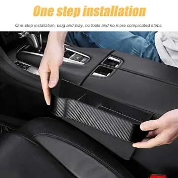 2 Packs Car Seat Gap Filler Organizer, Multifunctional Seat Gap Storage Box with Cup Holder, Console Side Extra Pouchs with USB Car Charger, Auto Accessories for Cellphone Wallet Key
