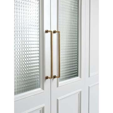 JIASENBAO Antique Brass Cabinet Bar Pulls 7.56" Hole Center 5 Pack Classic Vintage Retro Drawer Handles Kitchen Cupboard Bathroom Dresser Cabinet Hardware