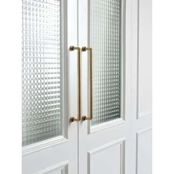 JIASENBAO Antique Brass Cabinet Bar Pulls 7.56" Hole Center 5 Pack Classic Vintage Retro Drawer Handles Kitchen Cupboard Bathroom Dresser Cabinet Hardware