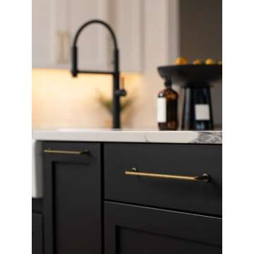 JIASENBAO Antique Brass Cabinet Bar Pulls 7.56" Hole Center 5 Pack Classic Vintage Retro Drawer Handles Kitchen Cupboard Bathroom Dresser Cabinet Hardware