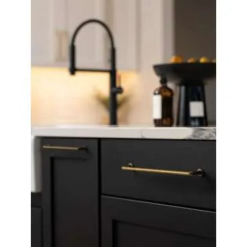 JIASENBAO Antique Brass Cabinet Bar Pulls 7.56" Hole Center 5 Pack Classic Vintage Retro Drawer Handles Kitchen Cupboard Bathroom Dresser Cabinet Hardware