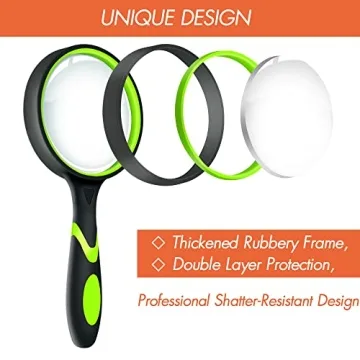 Leffis 10X Magnifying Glass for Everyday Use and Exploration