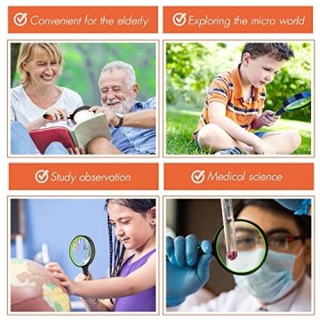 Leffis 10X Magnifying Glass for Everyday Use and Exploration