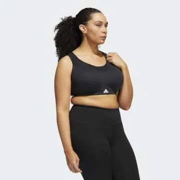 adidas Women's Plus Size Training High Support Better Alpha, Core Black, 3X