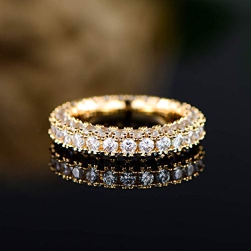 Elegant 18k Gold Plated Eternity Ring for Women