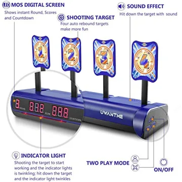 SHPAVVER Auto-Reset Digital Nerf Shooting Target for Family Fun