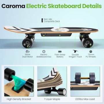 Caroma 350W Electric Skateboard - Speed & Fun on Wheels