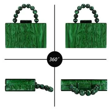 Buric Women Acrylic Clutch Purse Leopard Evening Bag