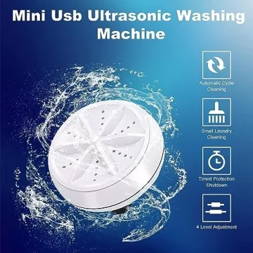 3-in-1 Mini Ultrasonic Washing Machine for Travel