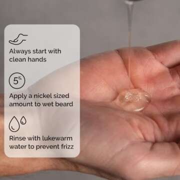 ZEUS Beard Shampoo Wash, Infused with Green Tea & Natural Ingredients to Cleanse and Soften Beard – 8 oz. Made in USA – Sandalwood