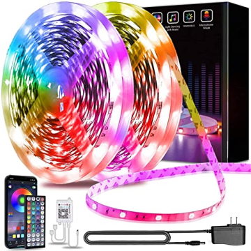 ZOZOO Bluetooth LED Light Strips Music Sync Color Changing