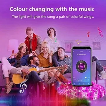 ZOZOO Bluetooth LED Light Strips Music Sync Color Changing