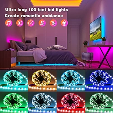 ZOZOO Bluetooth LED Light Strips Music Sync Color Changing