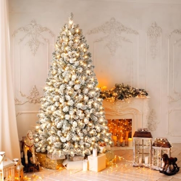 SHareconn 7.5ft Prelit Christmas Tree with Warm Lights