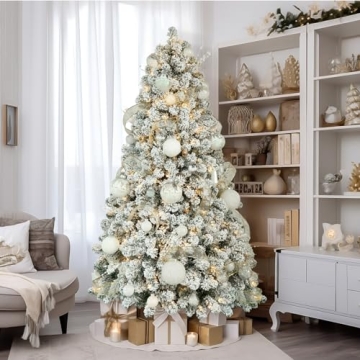 SHareconn 7.5ft Prelit Christmas Tree with Warm Lights