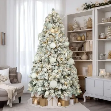 SHareconn 7.5ft Prelit Christmas Tree with Warm Lights