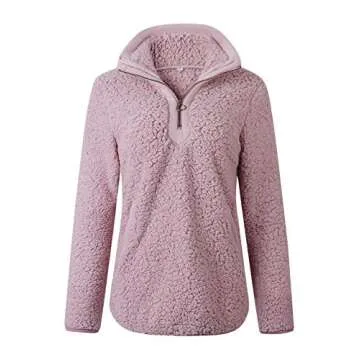 AQOTHES Womens Casual Sherpa Pullover for Cozy Winter Style