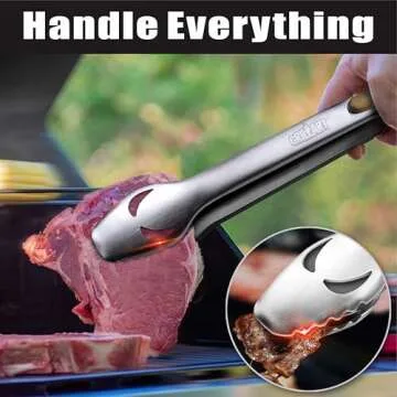 GRILLART BBQ Tools Grill Tools Set -18Inch Grilling Tools BBQ Set - Grill Accessories w/BBQ Tongs, Spatula, Fork, Brush- Stainless Grill Kit Grilling Set - Gift Ideas BBQ Accessories Gifts for Men Dad