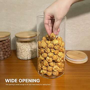 Stylish Airtight Glass Food Storage Jars Set of 5