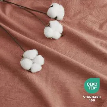 Bedsure 100% Washed Cotton Duvet Cover King Size - Aragon Minimalist Cotton Duvet Cover Linen Like - 3 Pieces GentleSoft™ Plain Simple Bedding Set with 2 Pillow Shams (Aragon, King, 104"x90")