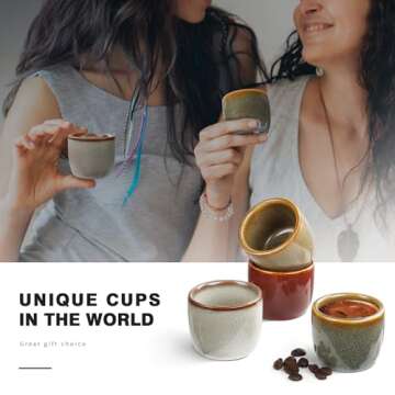 ZEBERBO Double Walled Espresso Cups Set of 4