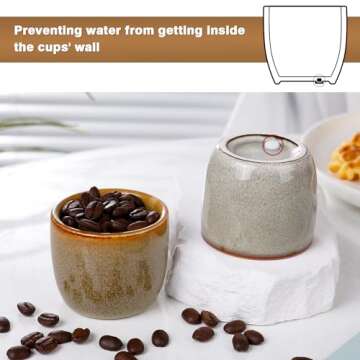 ZEBERBO Double Walled Espresso Cups Set of 4