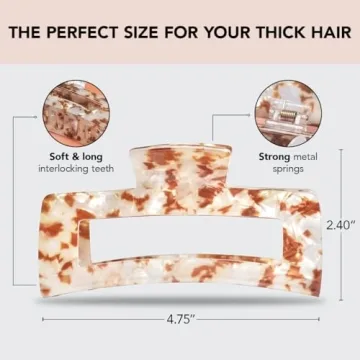 Kitsch Jumbo Claw Clips for Thick Hair - Stylish Durability