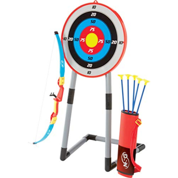 NSG Deluxe Bow and Arrow Set for Kids - Toy Archery Bow with Large Freestanding Target, Suction Cup ...