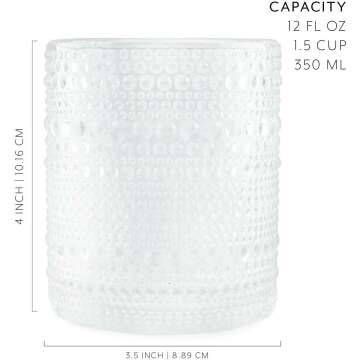 Darware Hobnail Drinking Glasses - 6pk Clear