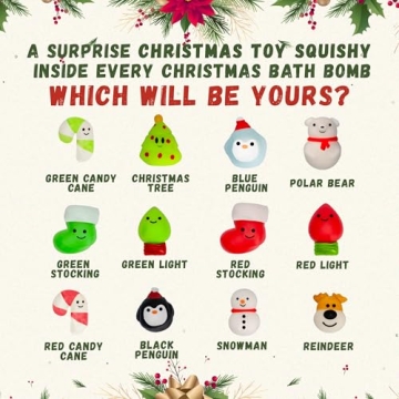 Magical Christmas Bath Bombs with Fun Toys for Kids