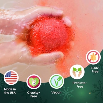 Magical Christmas Bath Bombs with Fun Toys for Kids