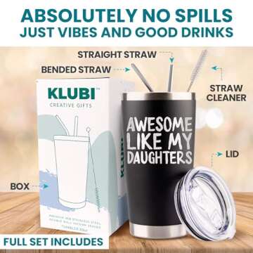 Awesome Like My Daughter Mug for Dads - 20oz KLUBI Gift