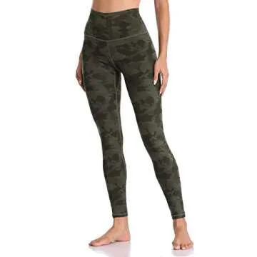 Colorfulkoala Women's High Waisted Pattern Leggings Full-Length Yoga Pants (XS, Army Green Splinter Camo)