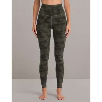 Colorfulkoala Women's High Waisted Pattern Leggings Full-Length Yoga Pants (XS, Army Green Splinter Camo)