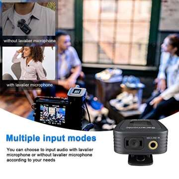 Saramonic Blink500 Pro B2 Mini Dual-Channel Stereo Wireless Microphone with Charging Case, OLED Display& 3.5mm Headphone Output for DSLR, Mirrorless and Video Cameras, Smartphones, Tablets, Computers