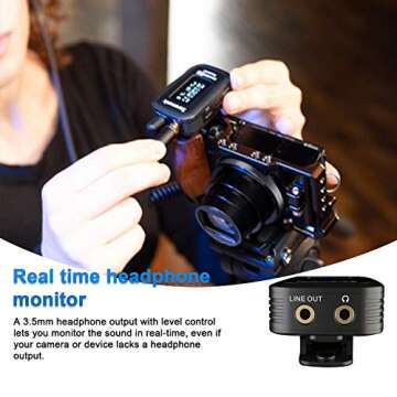 Saramonic Blink500 Pro B2 Mini Dual-Channel Stereo Wireless Microphone with Charging Case, OLED Display& 3.5mm Headphone Output for DSLR, Mirrorless and Video Cameras, Smartphones, Tablets, Computers