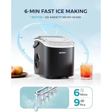 Portable Ice Maker - 26.5lbs Daily, Self-Cleaning & Quiet Performance