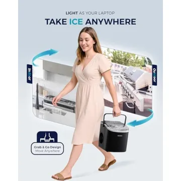 Portable Ice Maker - 26.5lbs Daily, Self-Cleaning & Quiet Performance