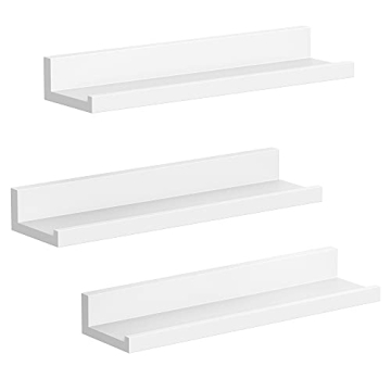 SONGMICS 15-Inch Floating Shelves Set for Home & Office