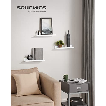 SONGMICS 15-Inch Floating Shelves Set for Home & Office