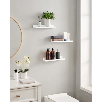 SONGMICS 15-Inch Floating Shelves Set for Home & Office