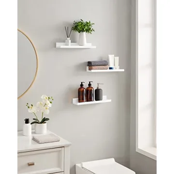 SONGMICS 15-Inch Floating Shelves Set for Home & Office