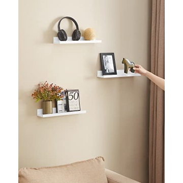 SONGMICS 15-Inch Floating Shelves Set for Home & Office
