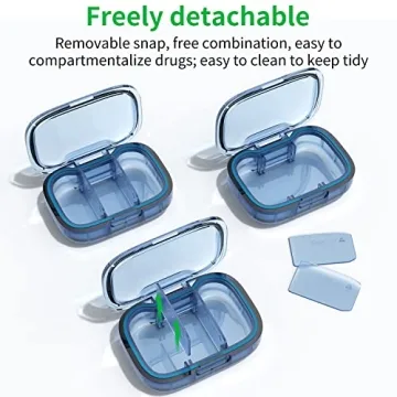Travel Pill Organizer - 3 Compartment Moisture Proof Case
