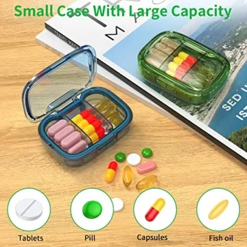 Travel Pill Organizer - 3 Compartment Moisture Proof Case
