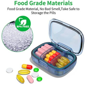 Travel Pill Organizer - 3 Compartment Moisture Proof Case